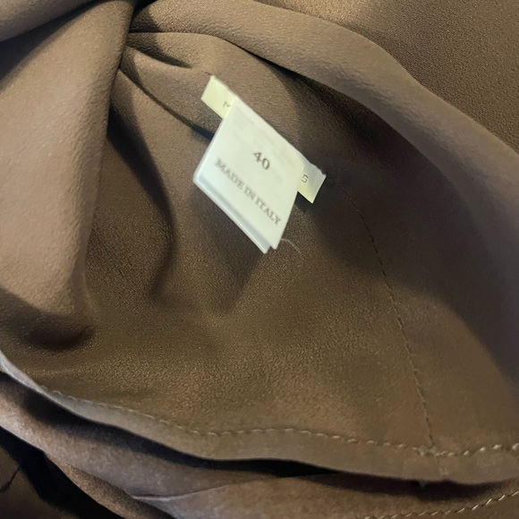 NWT Brunello Cucinelli Rich Brown Italian Leather Suede Shirt Size 40 Women’s - Picture 12 of 13